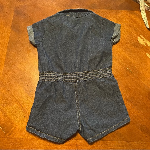 U.S. Polo Assn Baby Girl Denim Romper - Picture 11 of 11